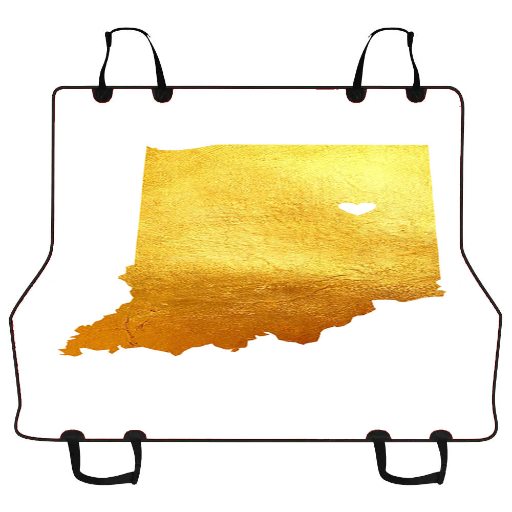 Indiana Golden State Map Car Pet Seat Cover
