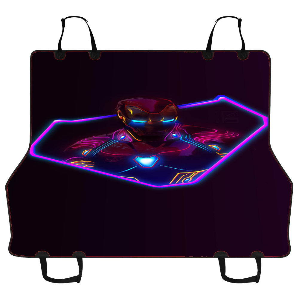 Iron Man Neon Artwork Car Pet Seat Cover