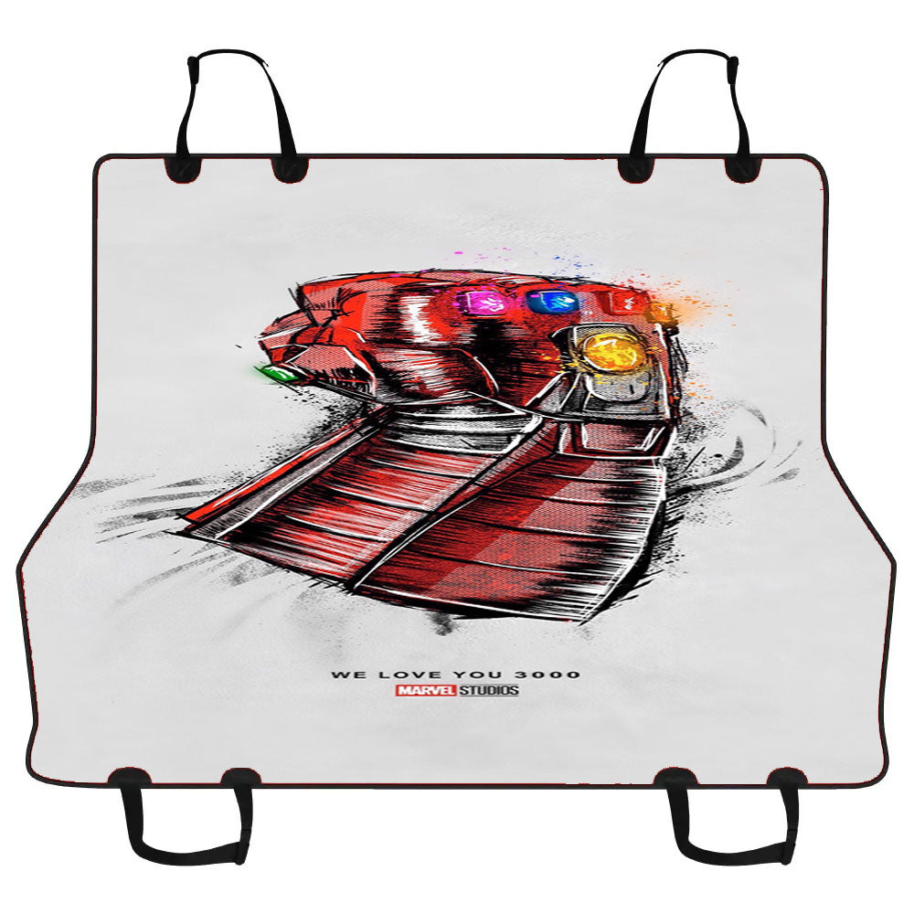 Iron Man Thanos I Love You 3000 Gauntlet Car Pet Seat Cover