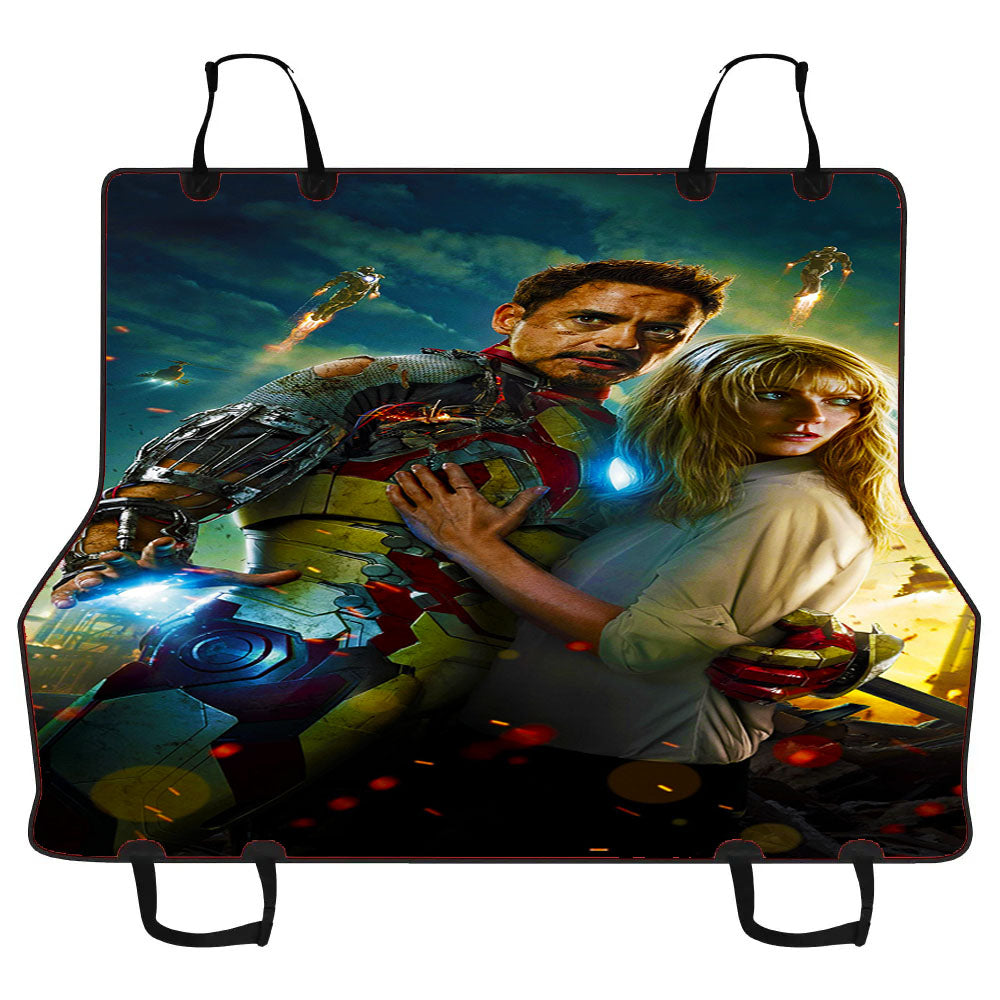 Iron Man Tony Stark And Pepper Potts Car Pet Seat Cover