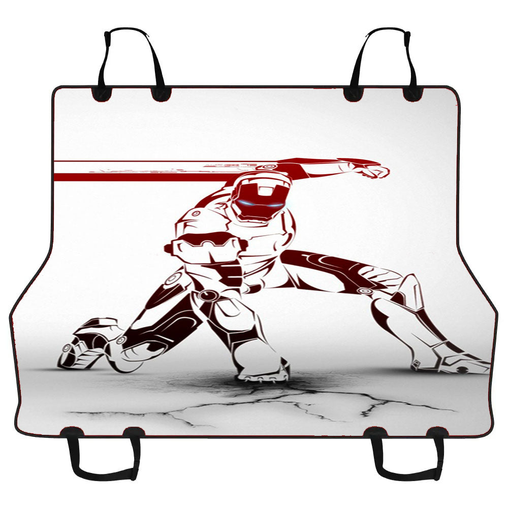 Iron Man White Comic Car Pet Seat Cover