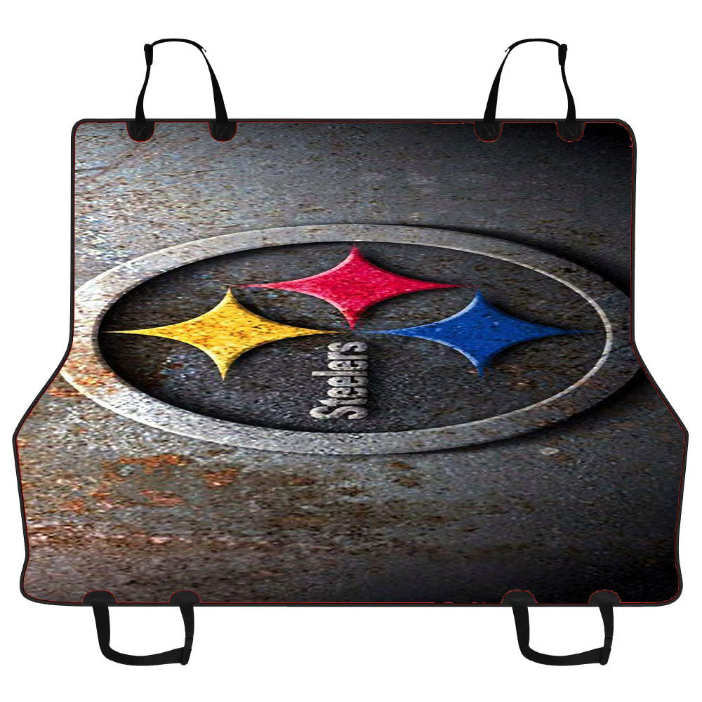 Iron Vintage Symbol Logo Pittsburgh Steelers Car Pet Seat Cover