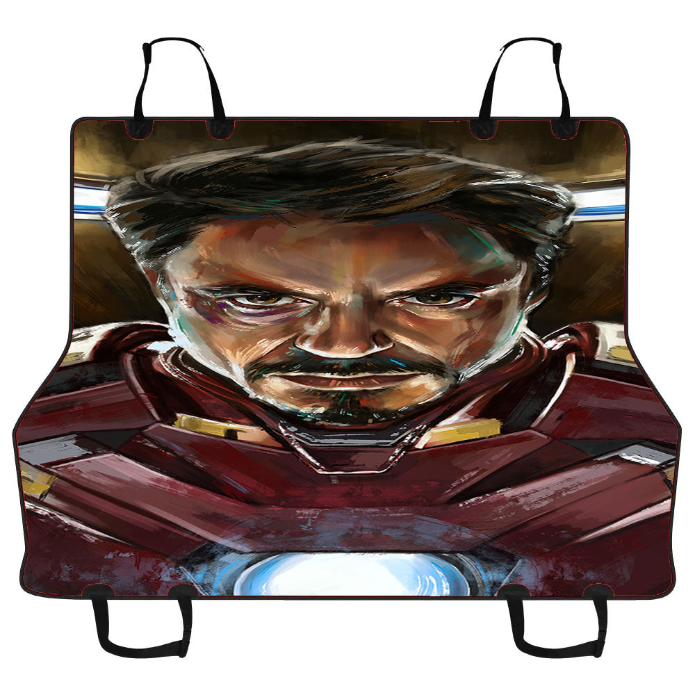 Ironman Illustration Car Pet Seat Cover
