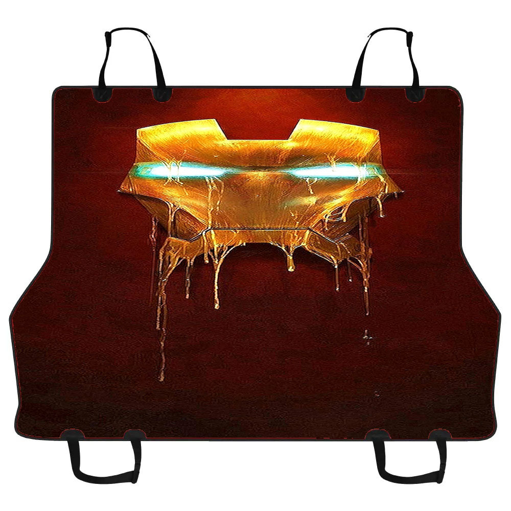 Ironman Melted Gold Mask Car Pet Seat Cover
