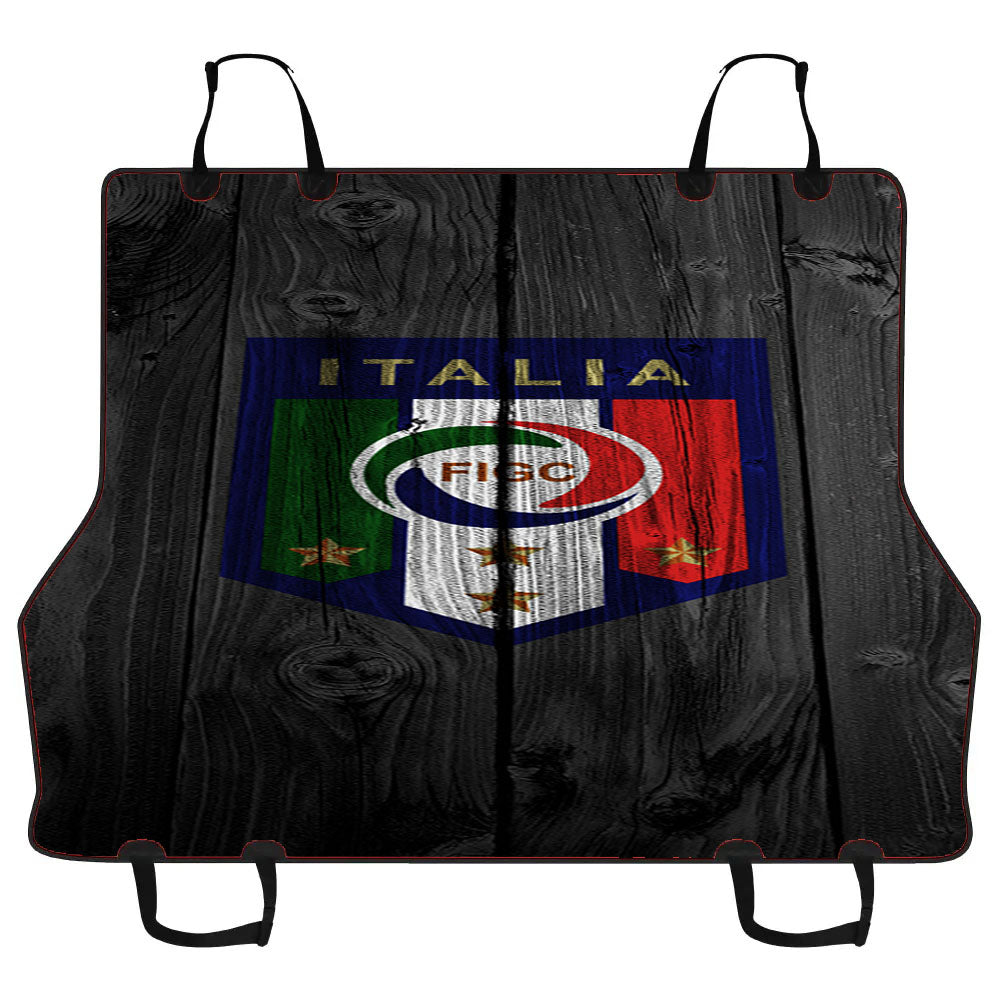 Italia Figc National Team Logo Dark Wood Wallpaper Car Pet Seat Cover