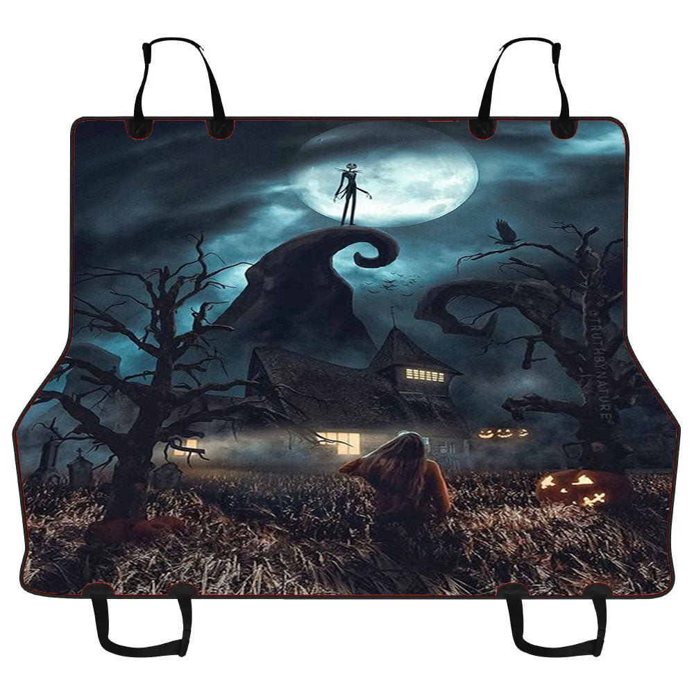 Jack Skellington Halloween Wallpaper Car Pet Seat Cover