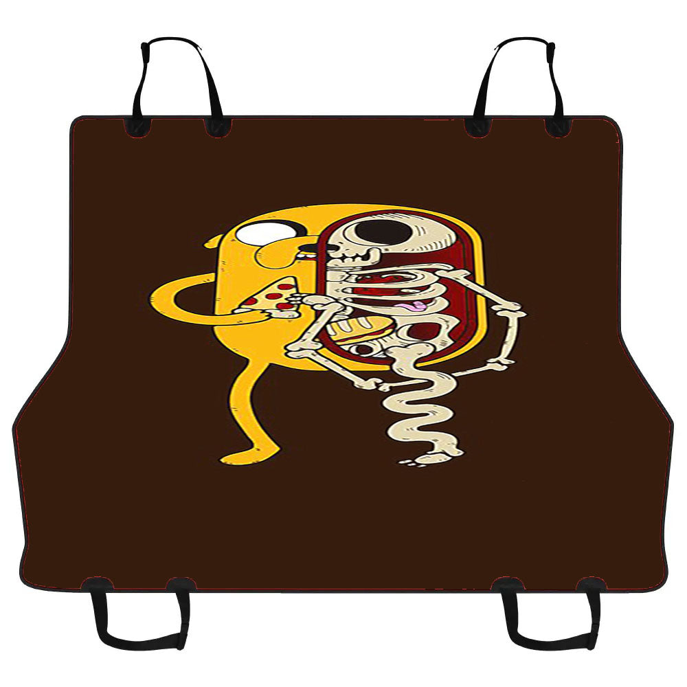 Jake Skeleton Loves Pizza Car Pet Seat Cover