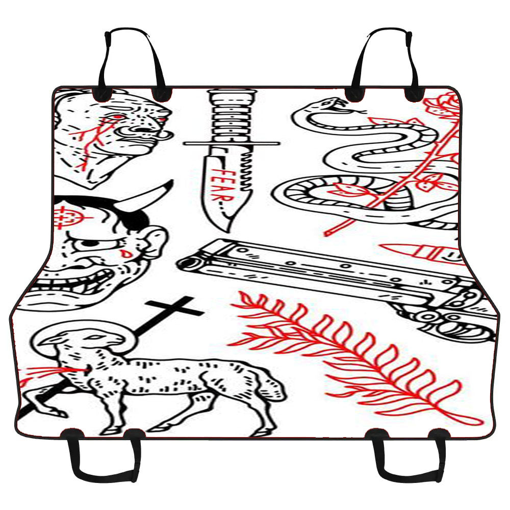 Japanese Tattoo Flash Pattern Car Pet Seat Cover