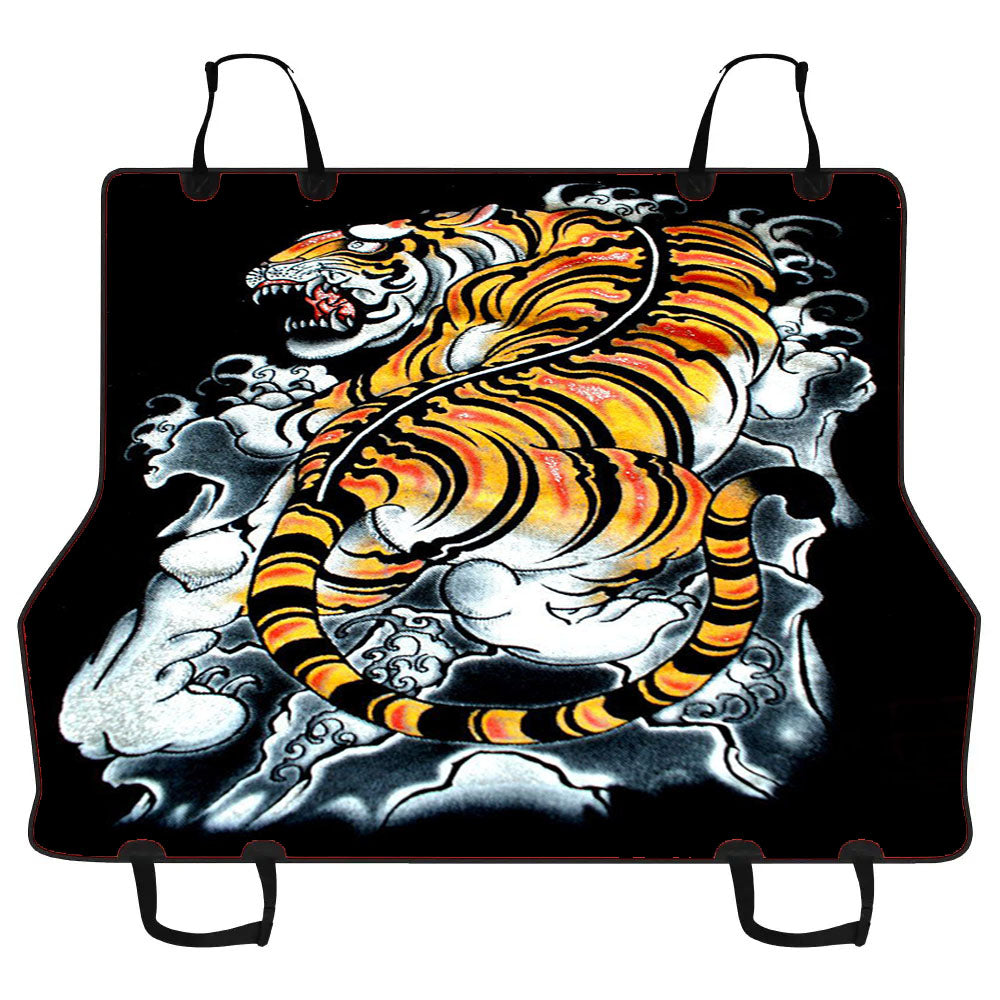 Japanese Tiger Art Backgrounds Wallpaper Car Pet Seat Cover