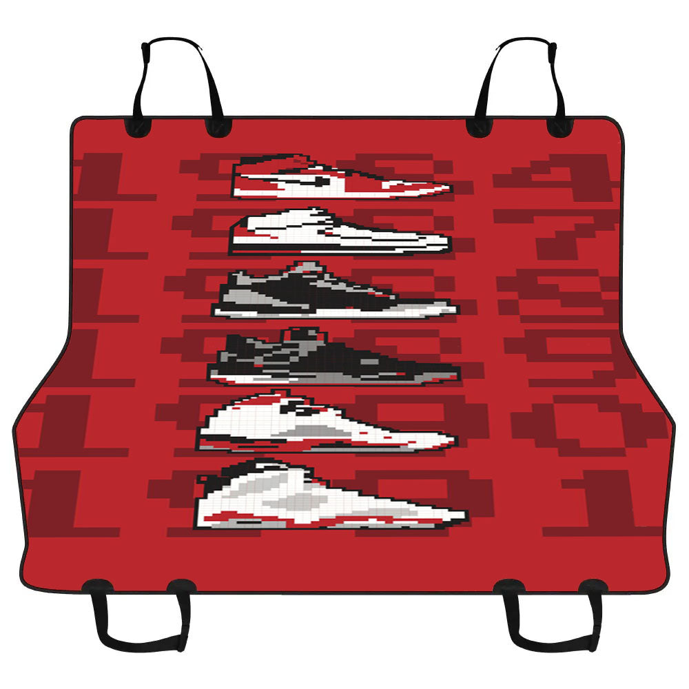 Jordan Sneaker Collection 8 Bit Style Car Pet Seat Cover