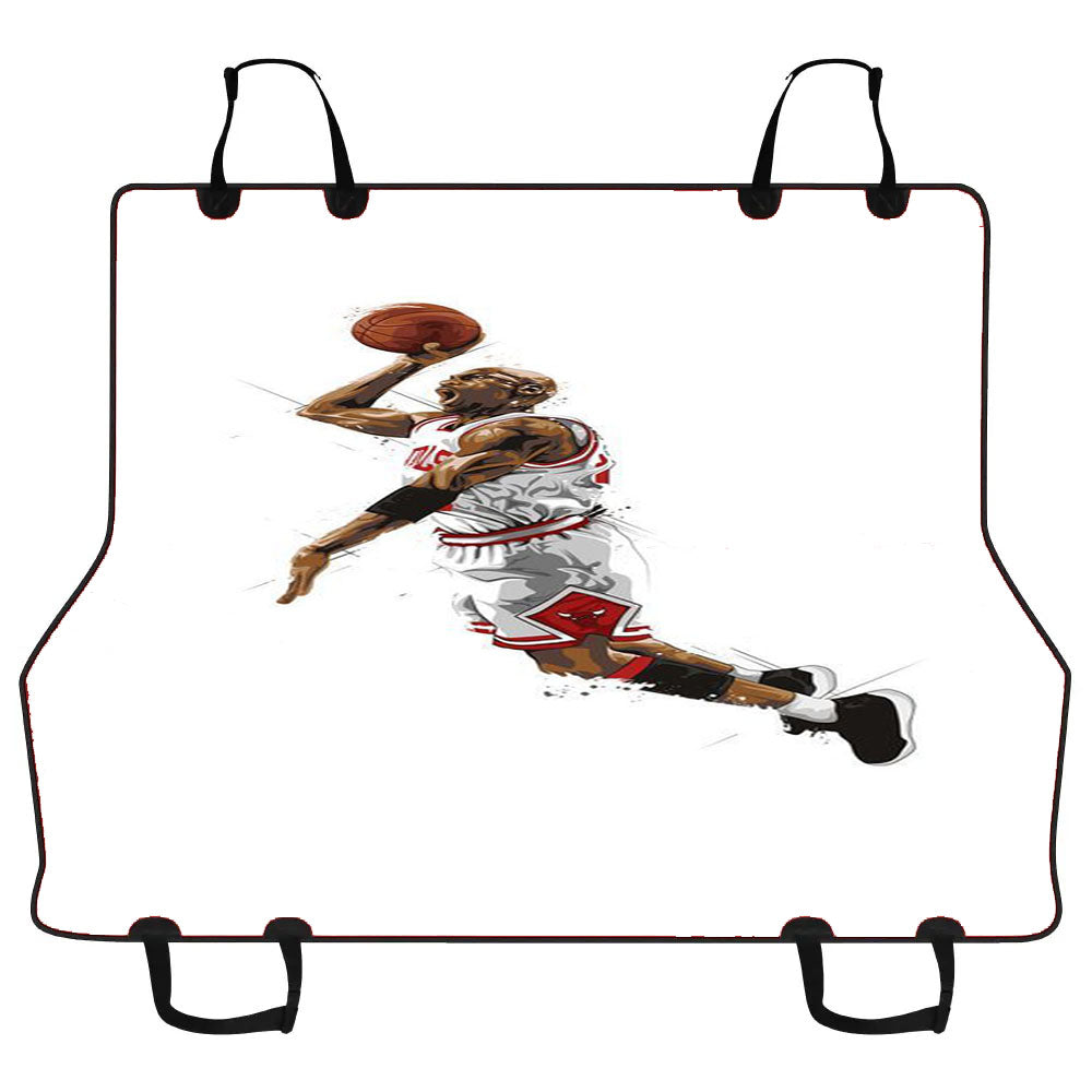 Jumpman Jordan On White Background Car Pet Seat Cover