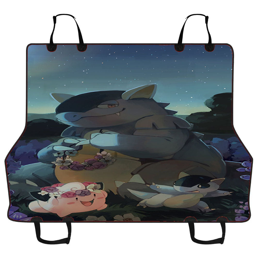 Kangaskhan And Cleffa Pokemon Art Car Pet Seat Cover
