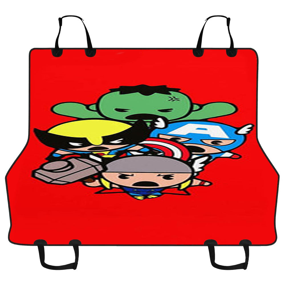 Kawaii Captain America Hulk Thor Wolverine Marvel Avengers Car Pet Seat Cover