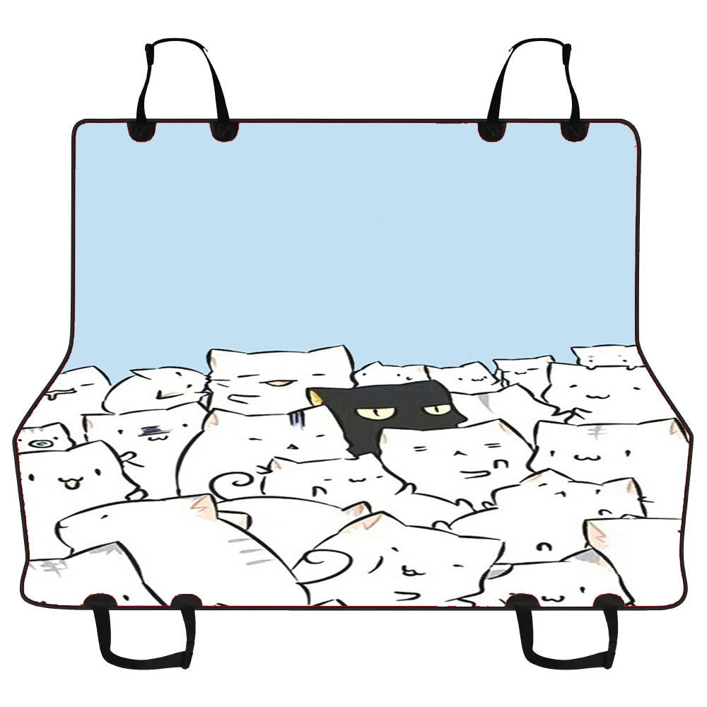 Kawaii Lovely White Cats Car Pet Seat Cover
