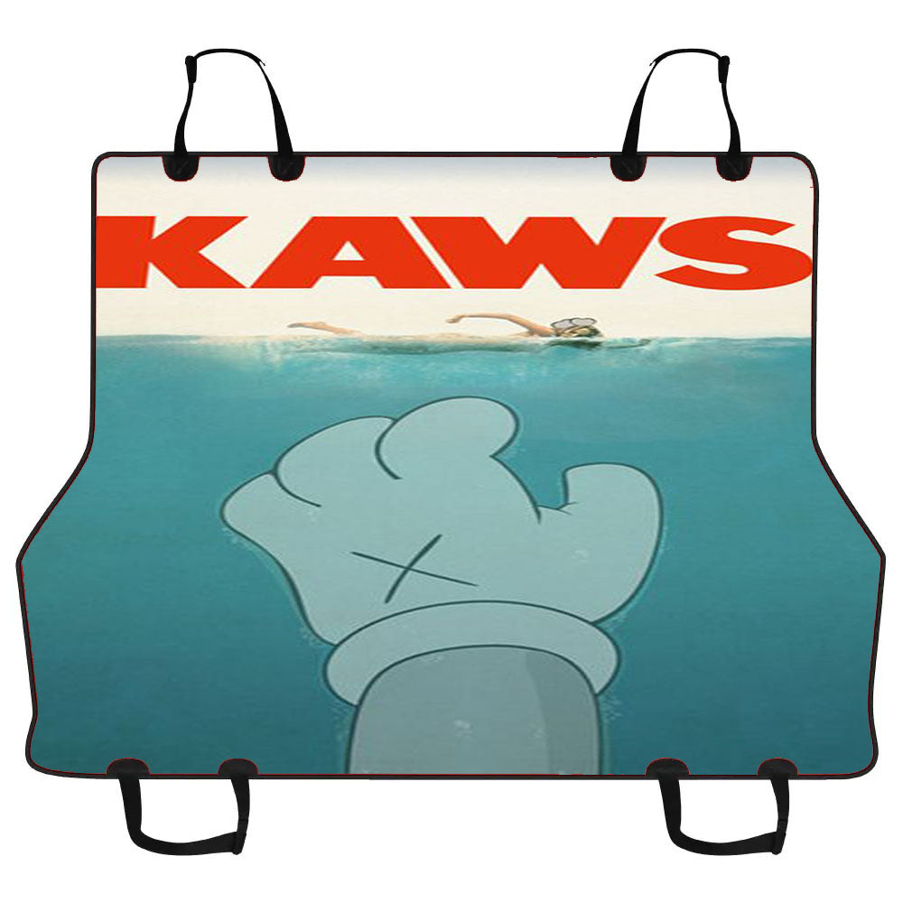 Kaws Jaws Tribute Grunge Style Car Pet Seat Cover