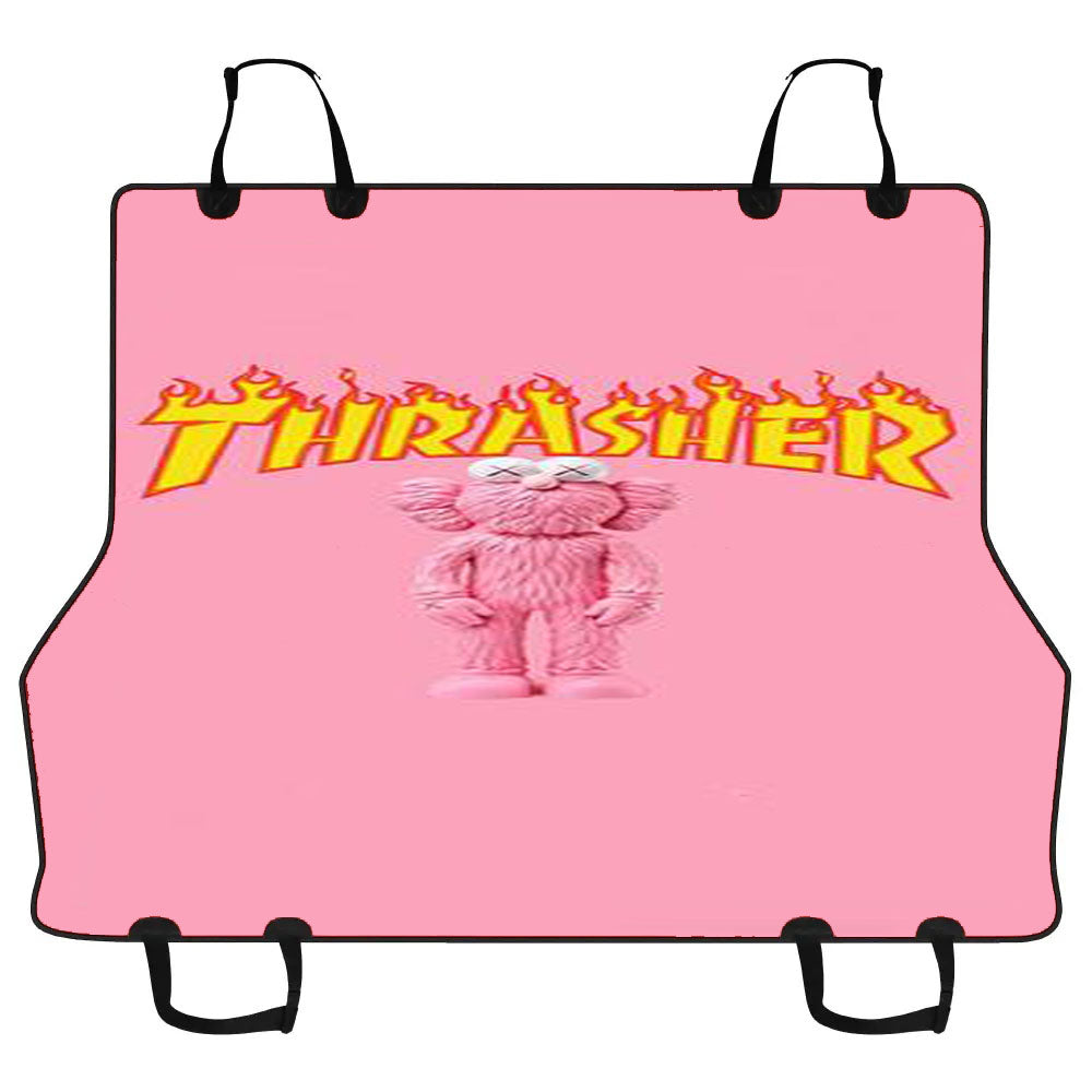 Kaws Pink X Thrasher Car Pet Seat Cover