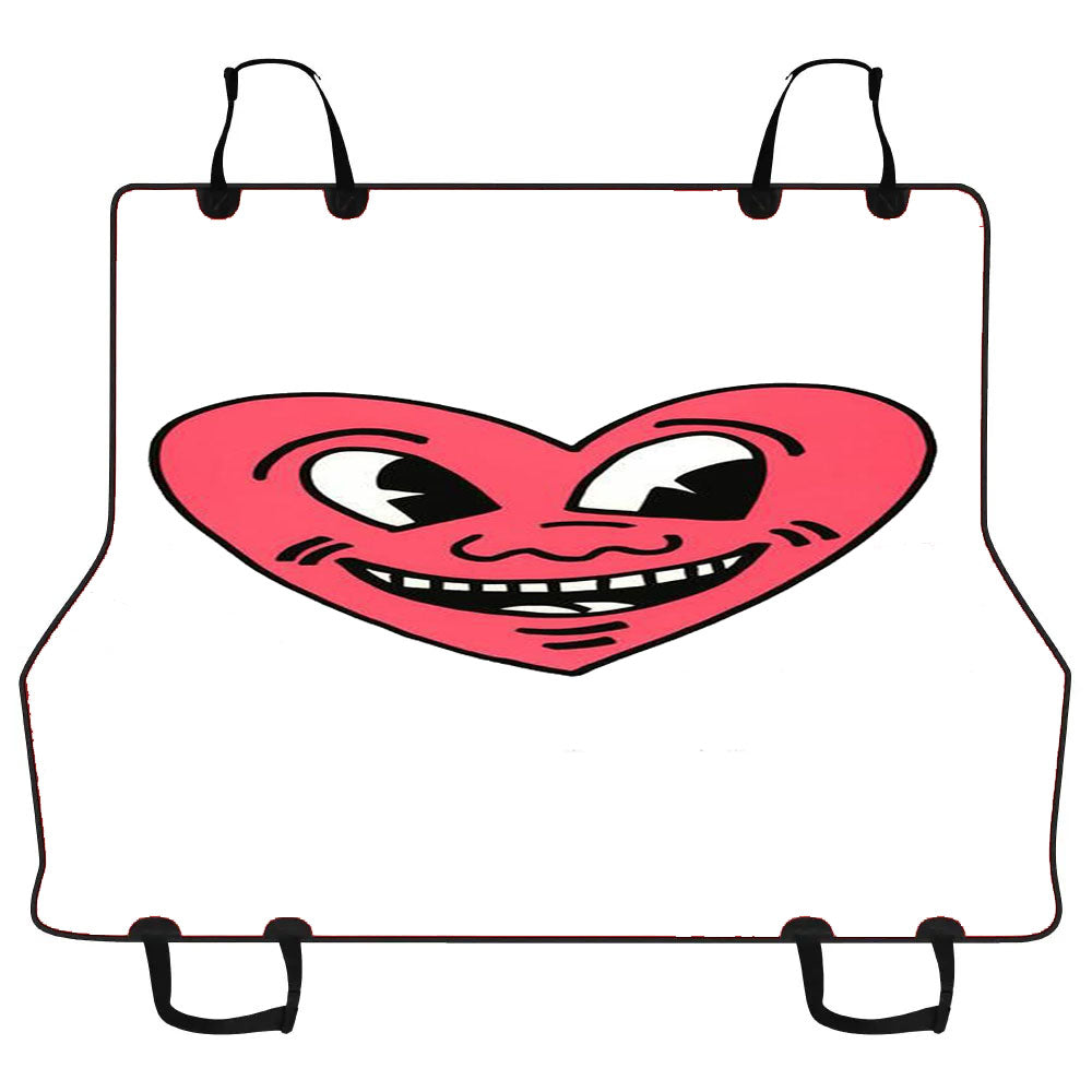 Keith Haring Hearth Face Happy Car Pet Seat Cover