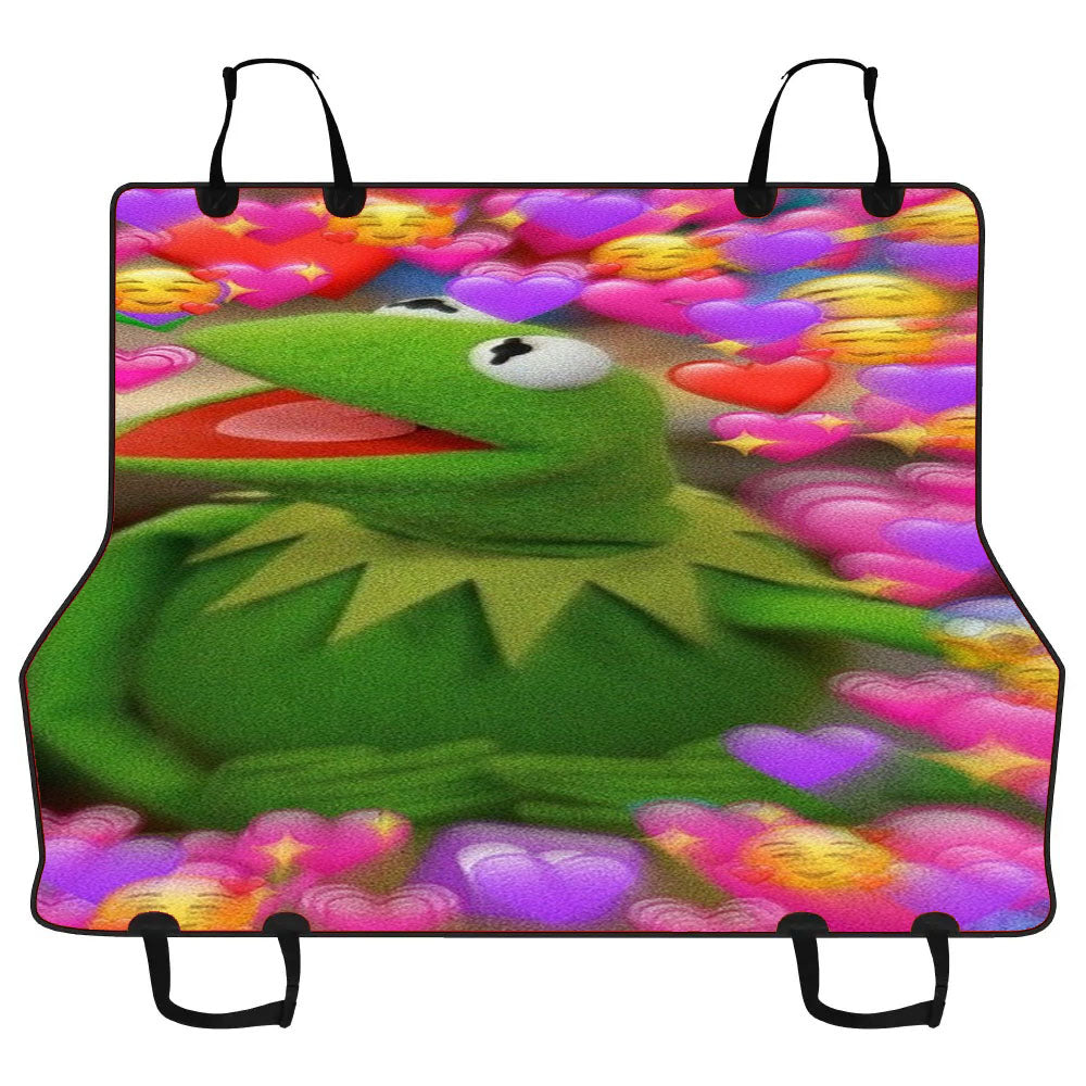 Kermit Meme Heart Car Pet Seat Cover