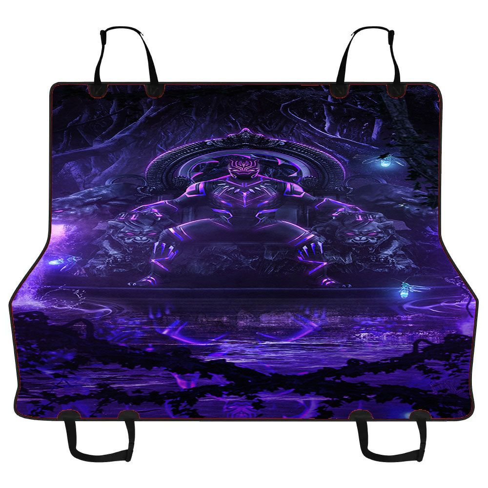 King Black Panther Purple Glow Car Pet Seat Cover