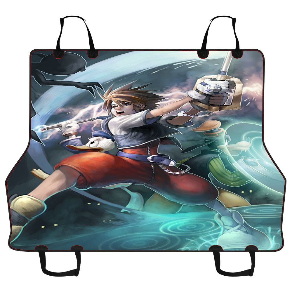 Kingdom Heart Iii Sora And Donald Duck Kill Enemy Car Pet Seat Cover