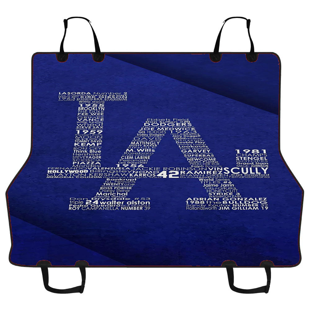 La Dodgers Typography Car Pet Seat Cover