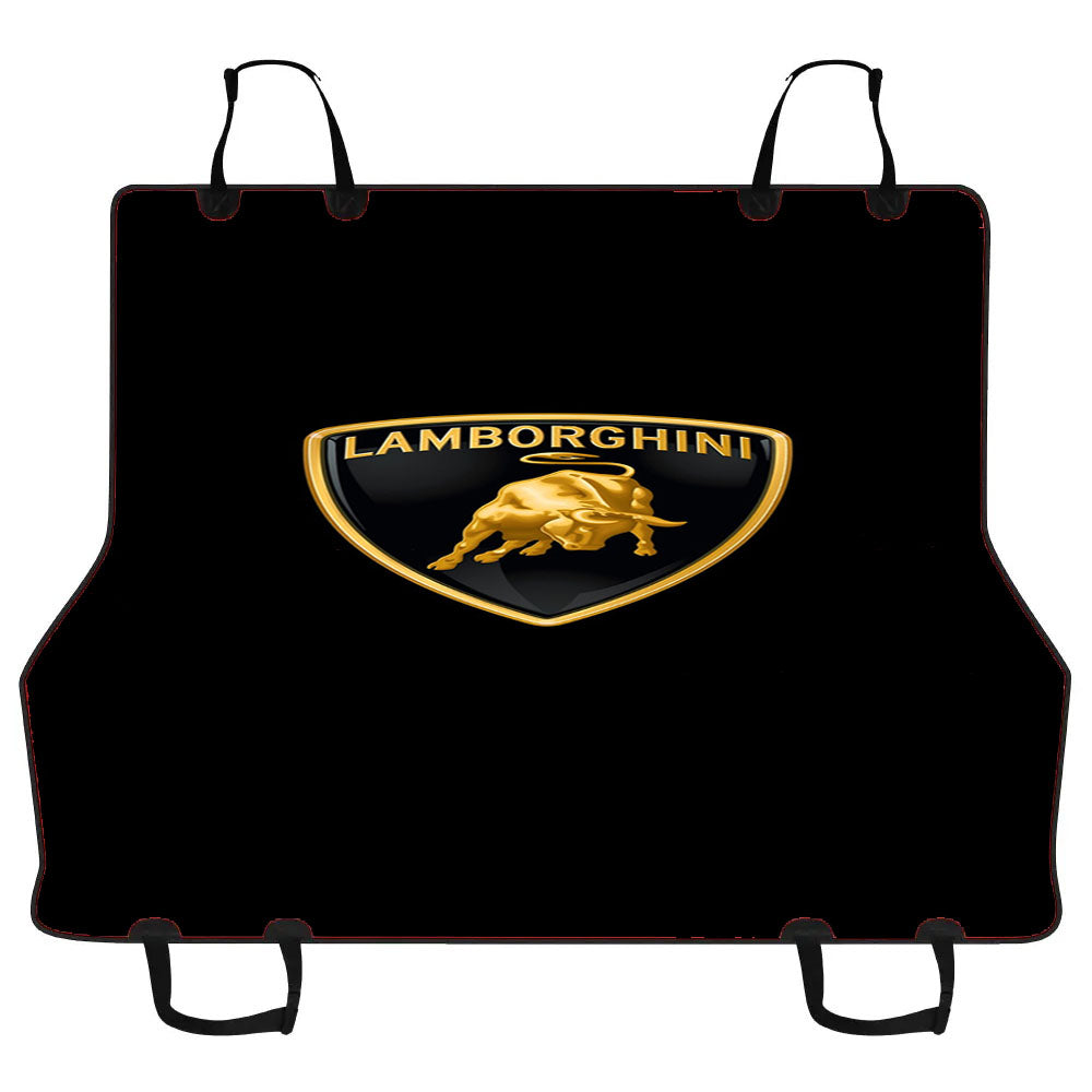 Lamborghini Black Gold Logo Wallpaper Car Pet Seat Cover
