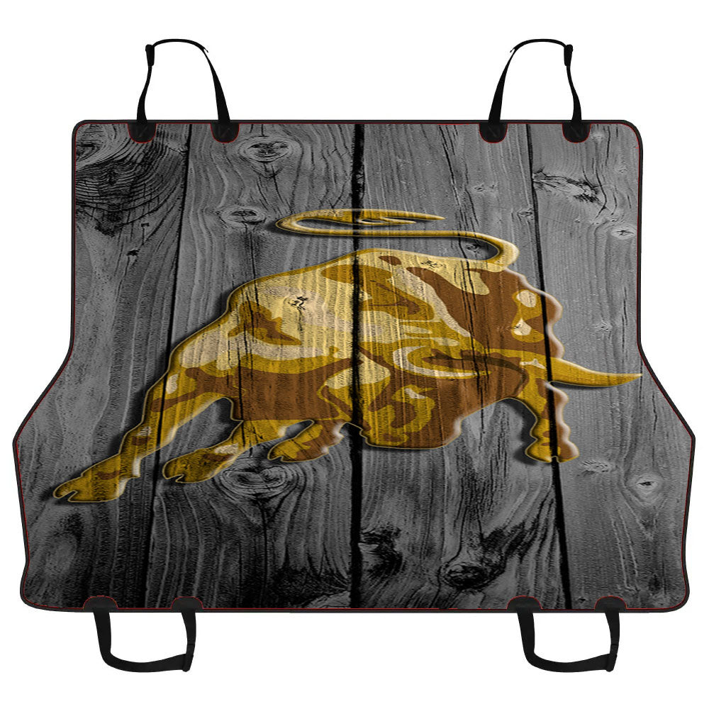 Lamborghini Bull Logo Dark Wood Wallpaper 2 Car Pet Seat Cover