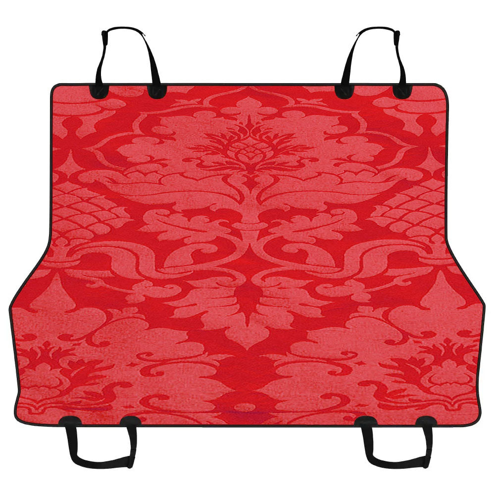 Light Red Damask Pattern Car Pet Seat Cover