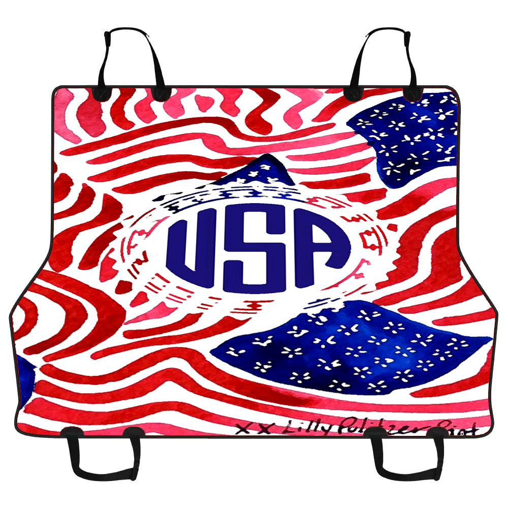Lilly Pulitzer And America Car Pet Seat Cover