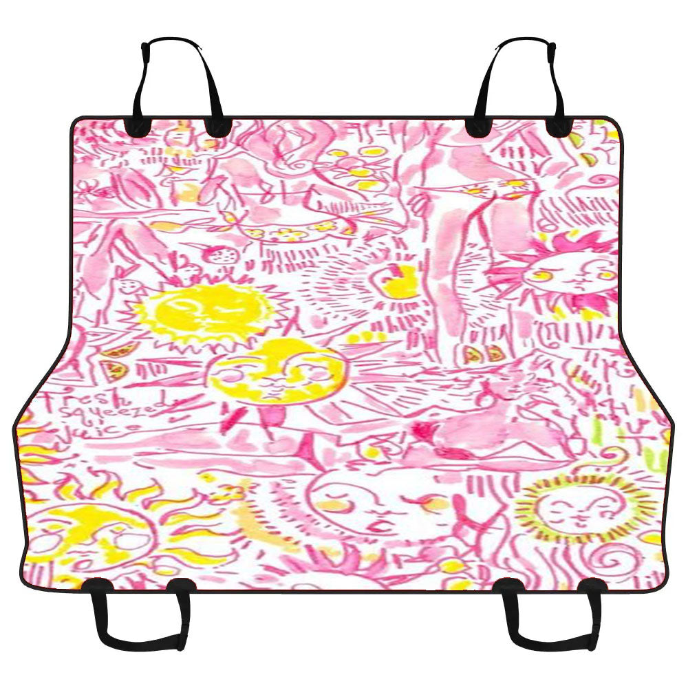 Lillypulitzer Pink Shunsine Pattern Car Pet Seat Cover