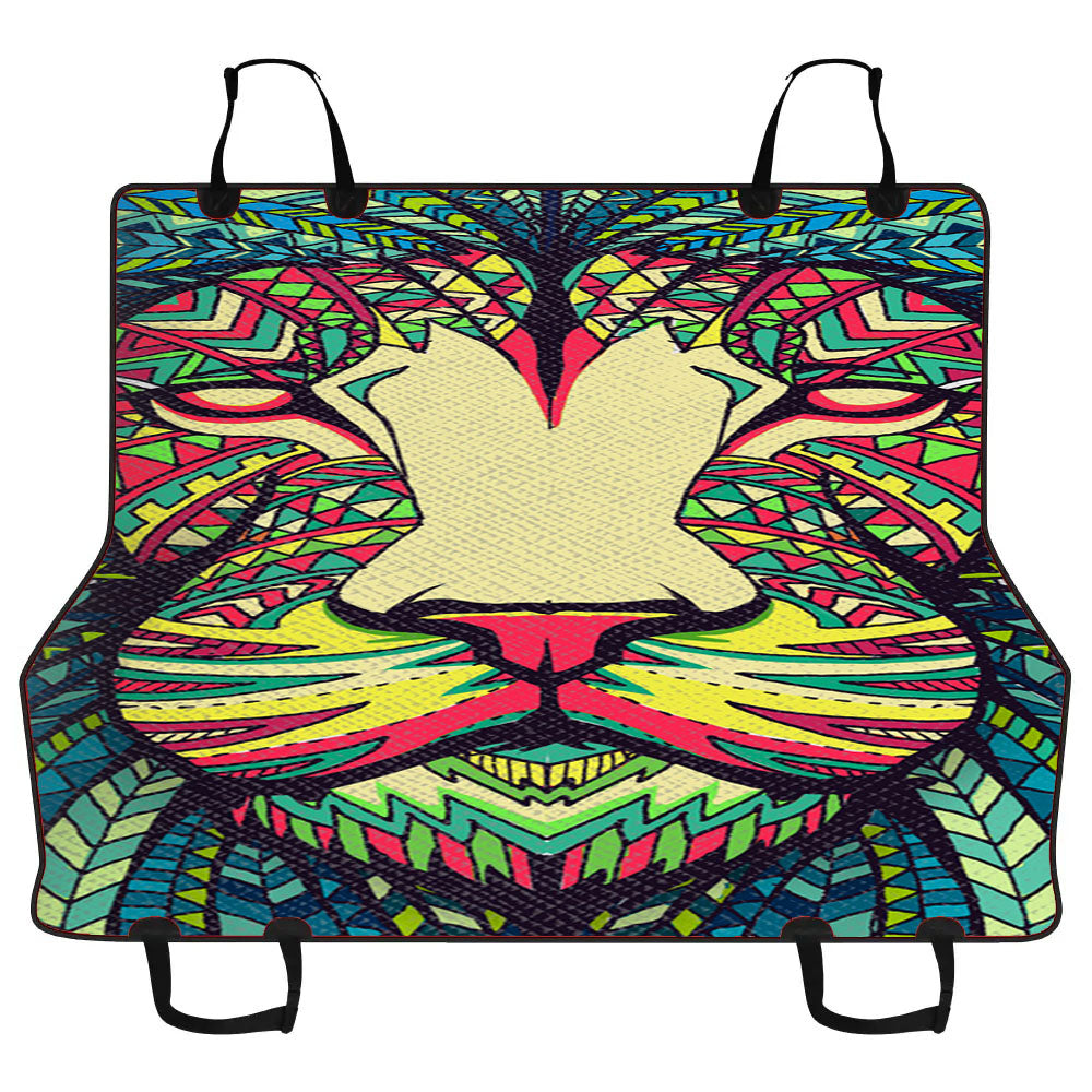 Lion Aztec Pattern Car Pet Seat Cover