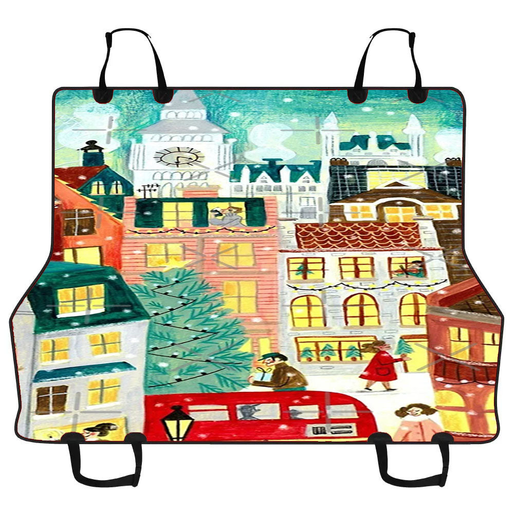 London City In The Snow Car Pet Seat Cover