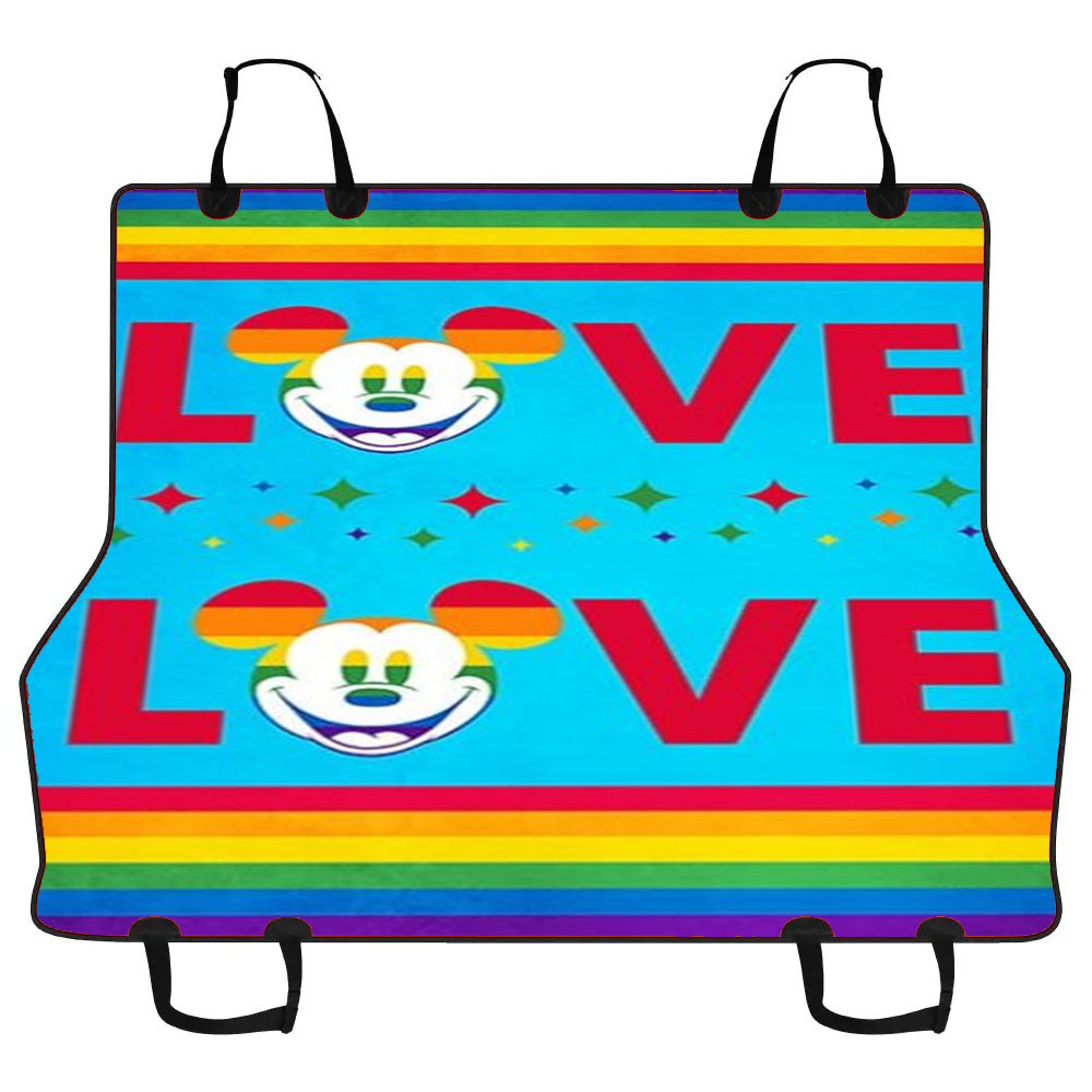 Love Is Love Pride Mickey Car Pet Seat Cover
