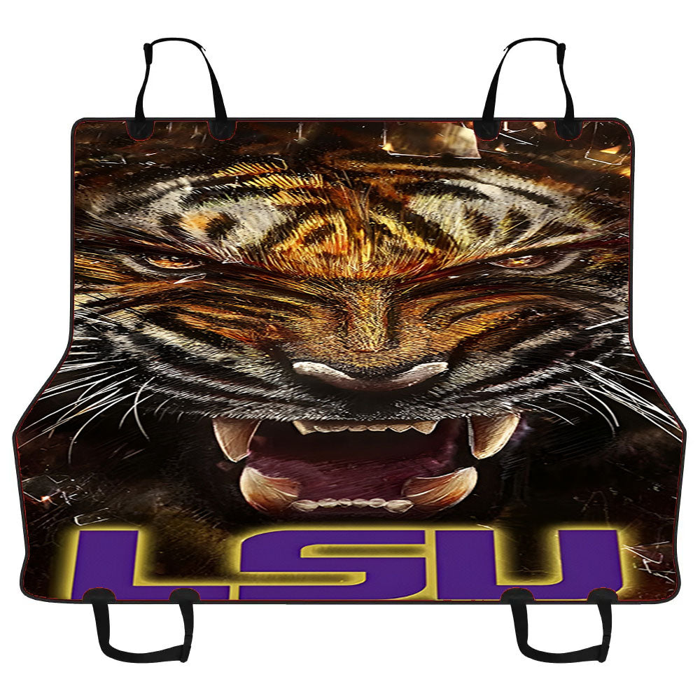 Lsu Tigers 3 Car Pet Seat Cover