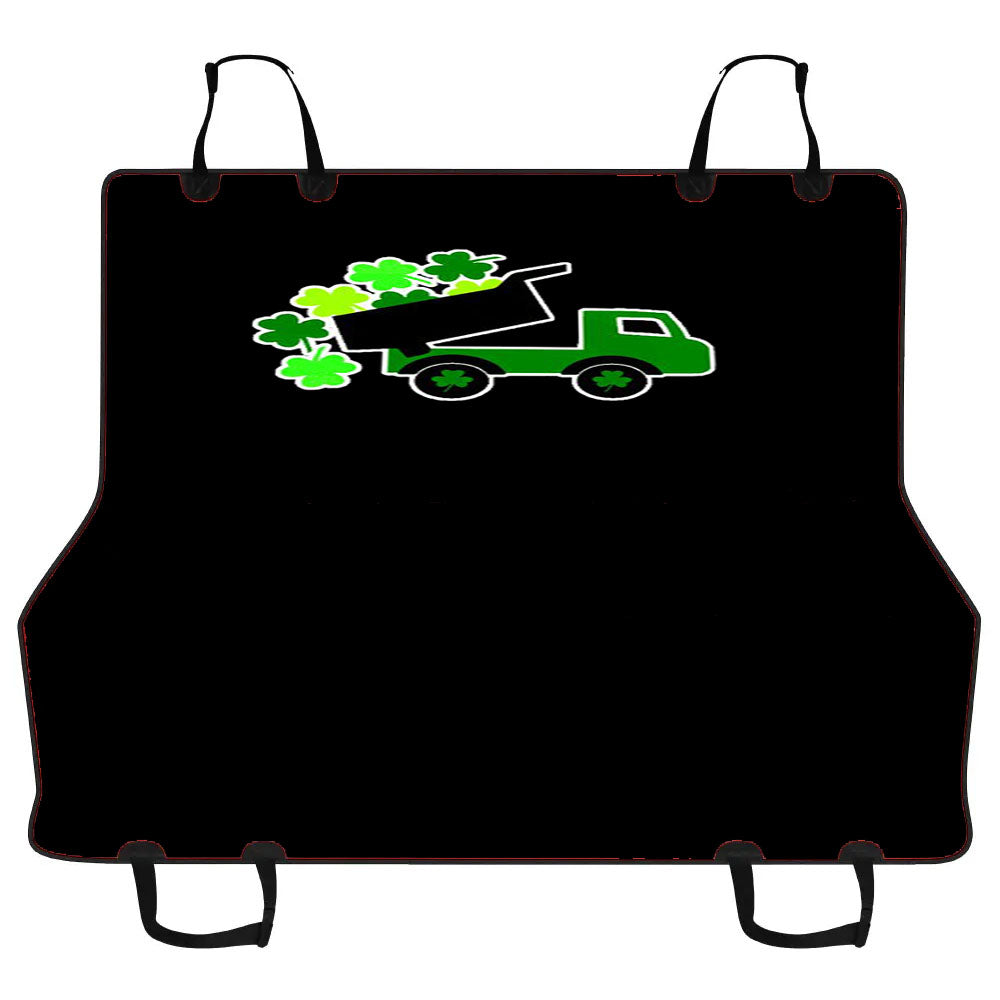 Lucky St Patricks Day Vintage Truck Clover Shamrock Car Pet Seat Cover