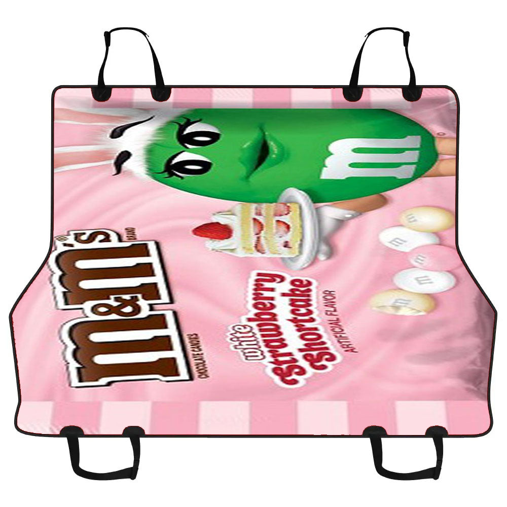 M&M White Strawberry Shortcake Candy Car Pet Seat Cover