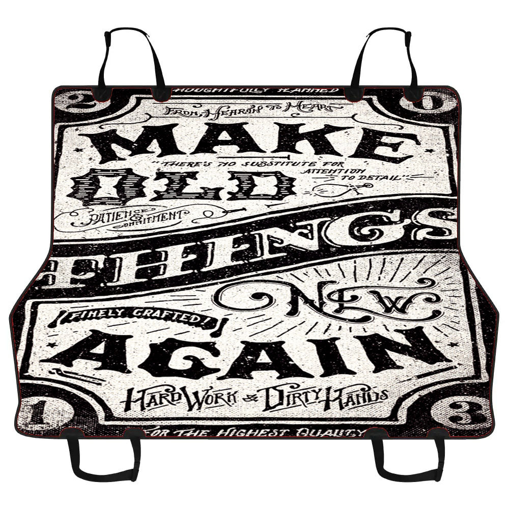 Make Old Things New Again Car Pet Seat Cover