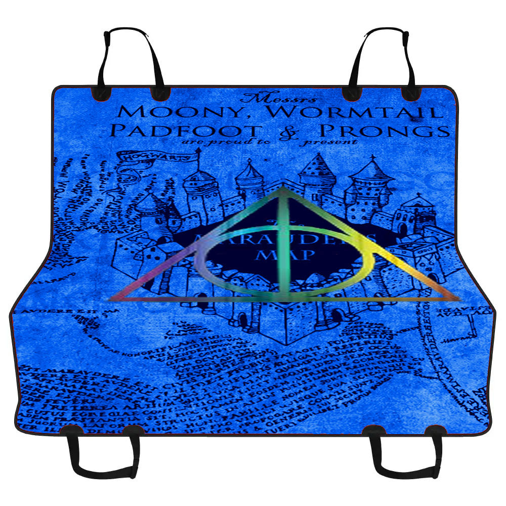 Marauders Map Deathly Hallows Car Pet Seat Cover