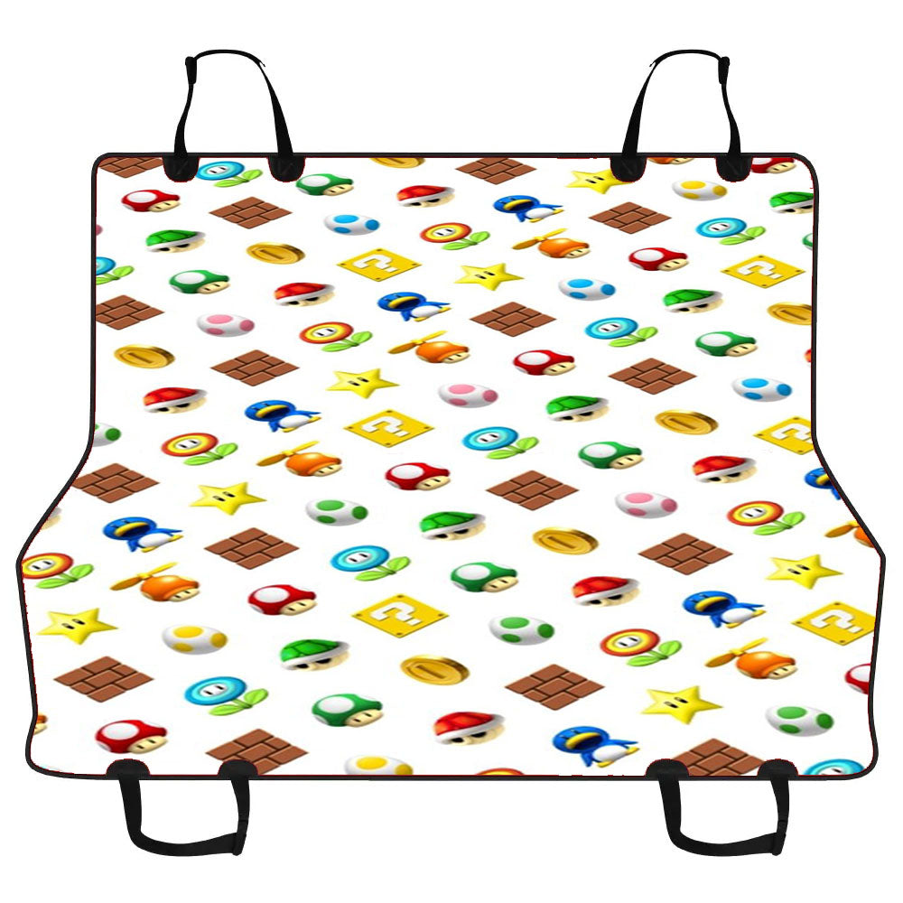 Mario Bros Game Platform Pattern Car Pet Seat Cover