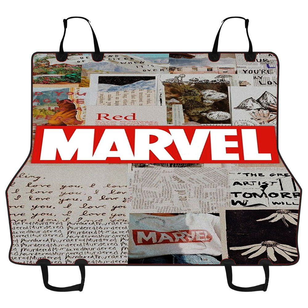 Marvel Logo X Newspaper Car Pet Seat Cover