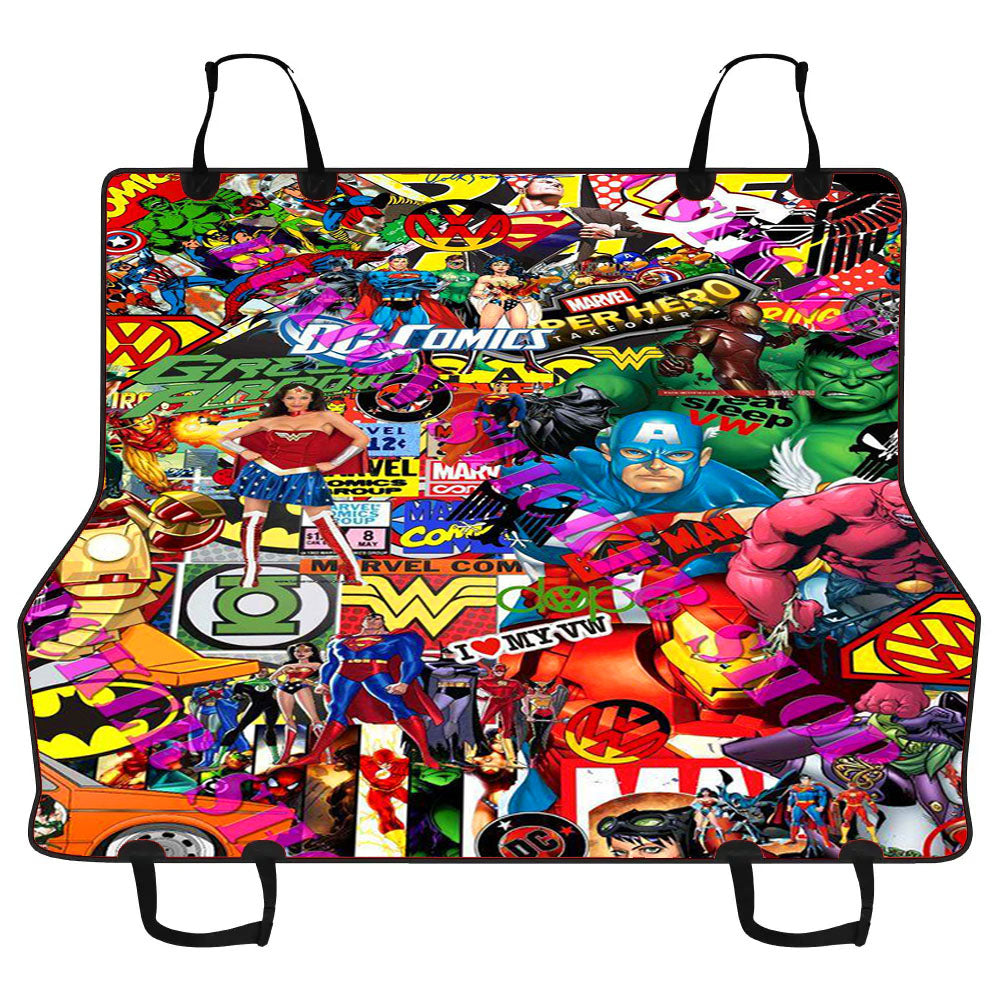 Marvel Sticker Bomb Car Pet Seat Cover