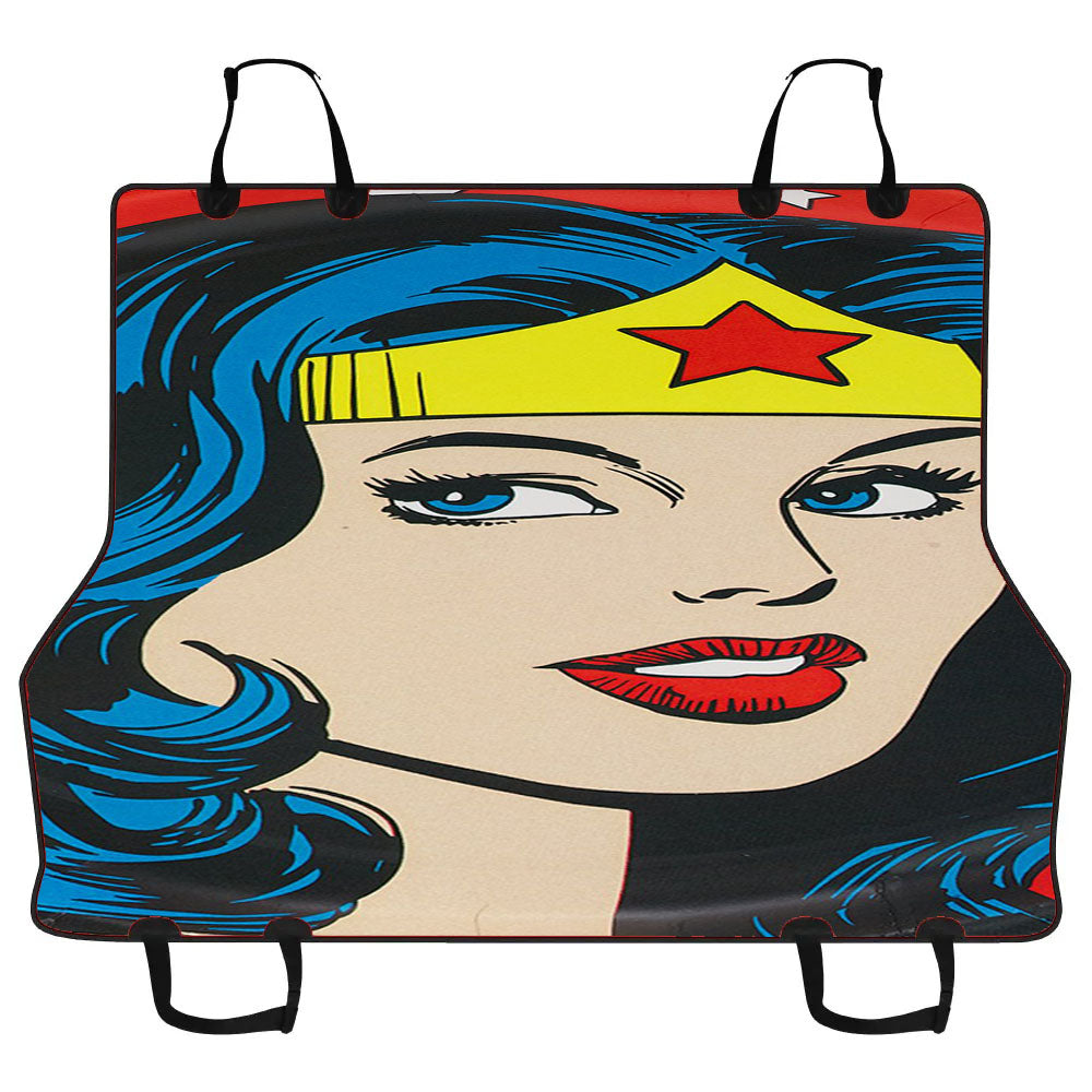 Wonder Woman Vintage Art Car Pet Seat Cover