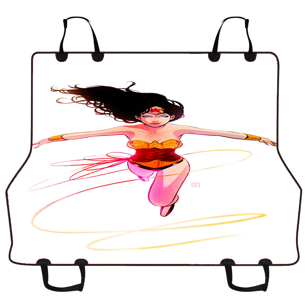 Wonder Woman White Car Pet Seat Cover