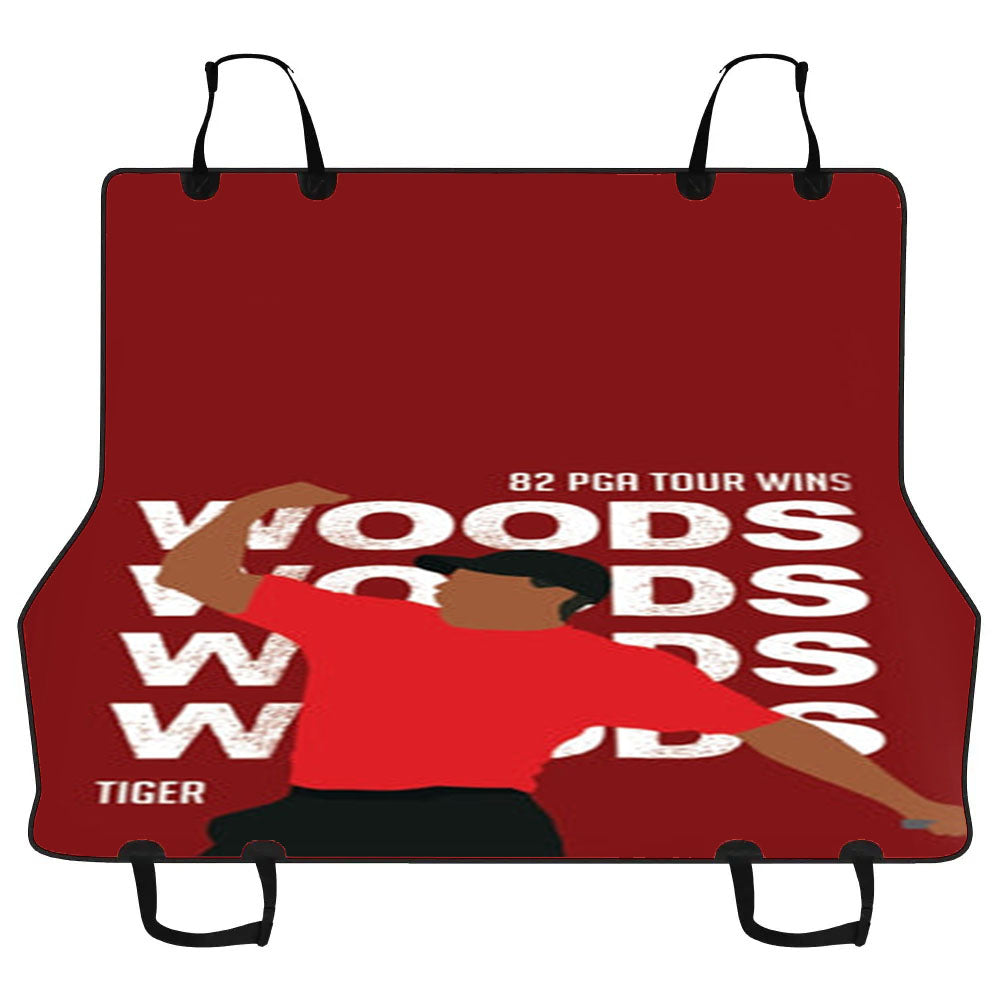Woods Dark Red Car Pet Seat Cover