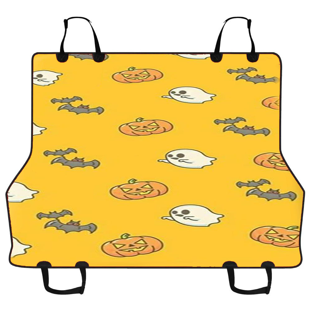Yellow Halloween Pattern Car Pet Seat Cover