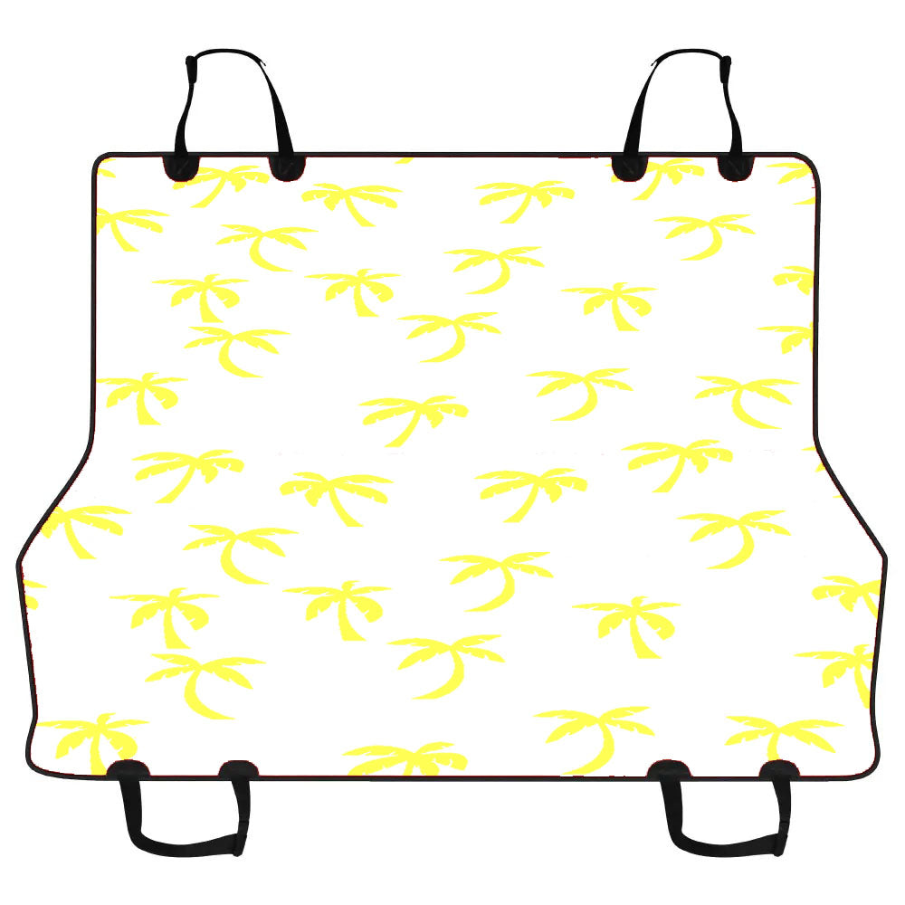 Yellow Palmtree Beach Pattern Car Pet Seat Cover