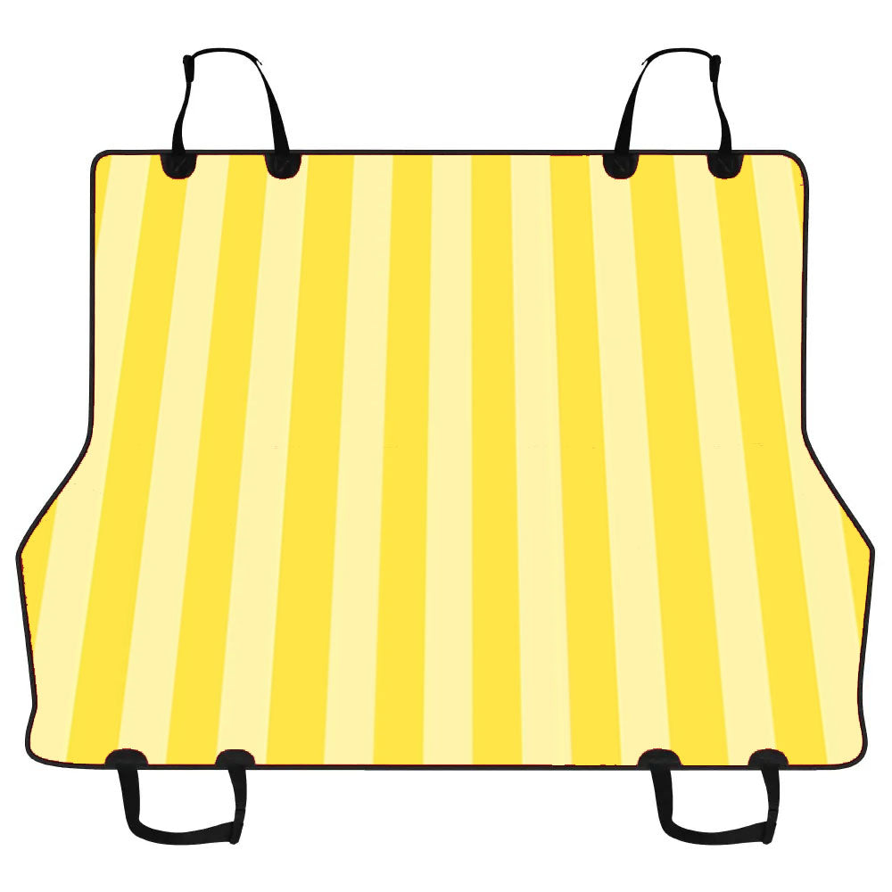 Yellow Stripes Pattern Car Pet Seat Cover