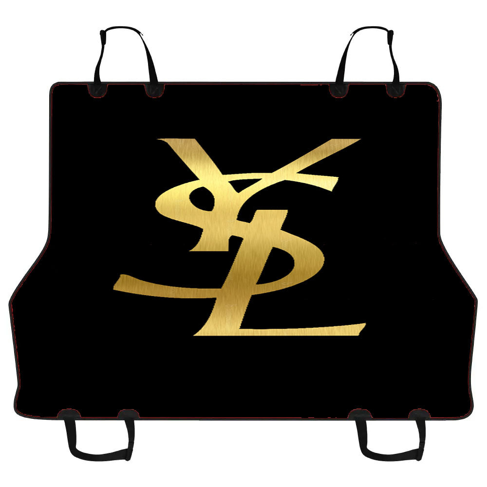 Yves Saint Laurent Ysl Black Gold Logo Car Pet Seat Cover