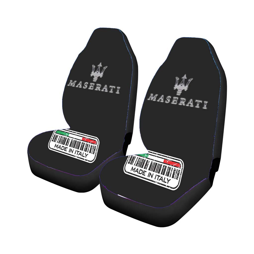 Maserati Italy Trident Black Logo Car Seat Cover Waterproof Protection