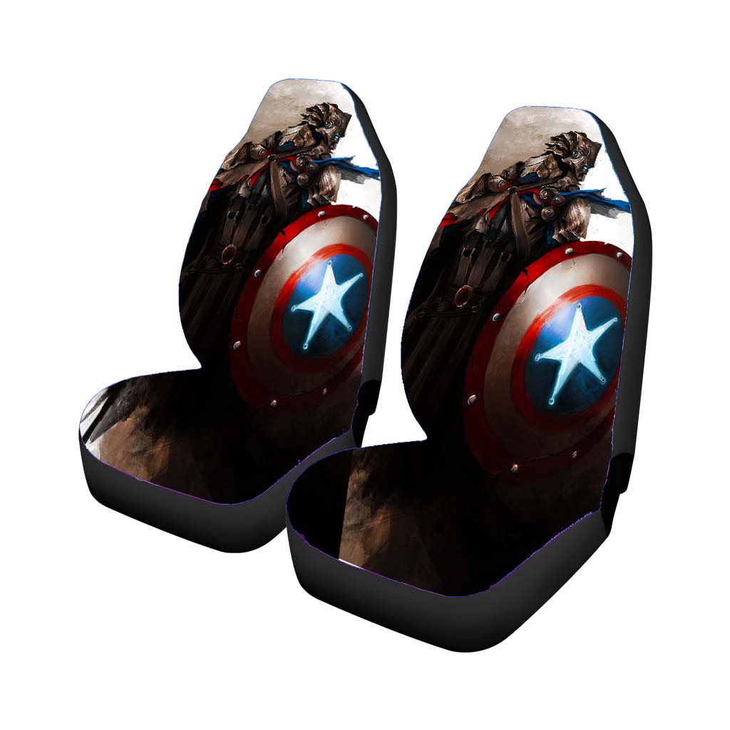 Medieval Captain America Car Seat Covers